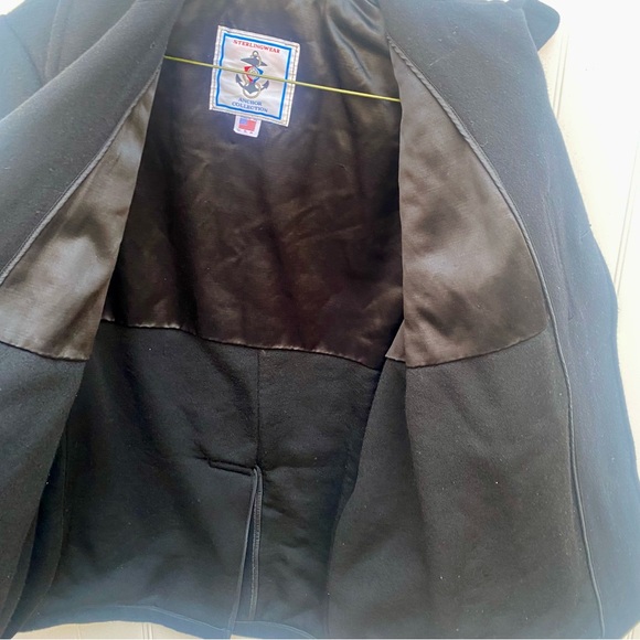 Sterlingwear Boston Double-Breasted Black Wool Navy Peacoat, 40R - Picture 7 of 16